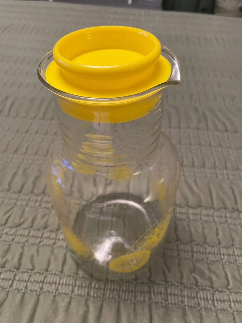 Vintage 1970’s PYREX 2 Quart Glass Lemonade Citrus Juice Pitcher Carafe MCM